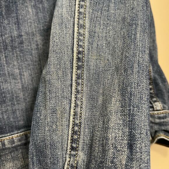 Women's Levi's Original Denim Jacket Size Small Dark Blue - Picture 6 of 6